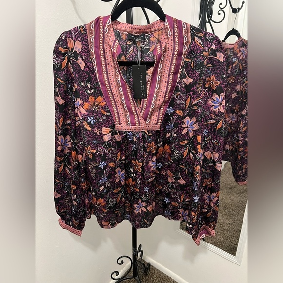 Current Air New Multicolor Floral Blouse - Picture 1 of 7